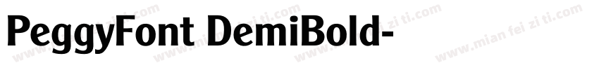 PeggyFont DemiBold字体转换
